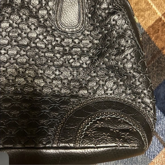 Elliott Lucca Black Woven Shoulder Bag - Picture 2 of 12